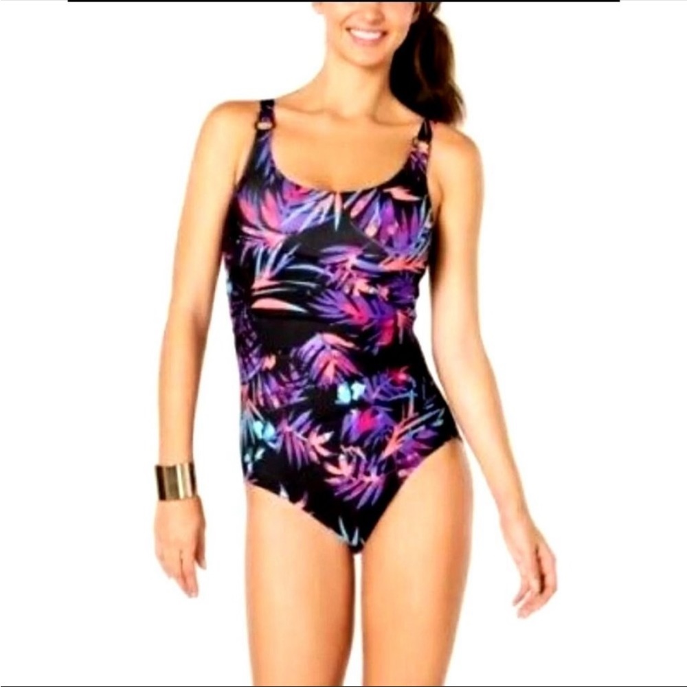 CALVIN KLEIN Swimwear Sorbet Ibiza Starburst One-piece Swimsuit